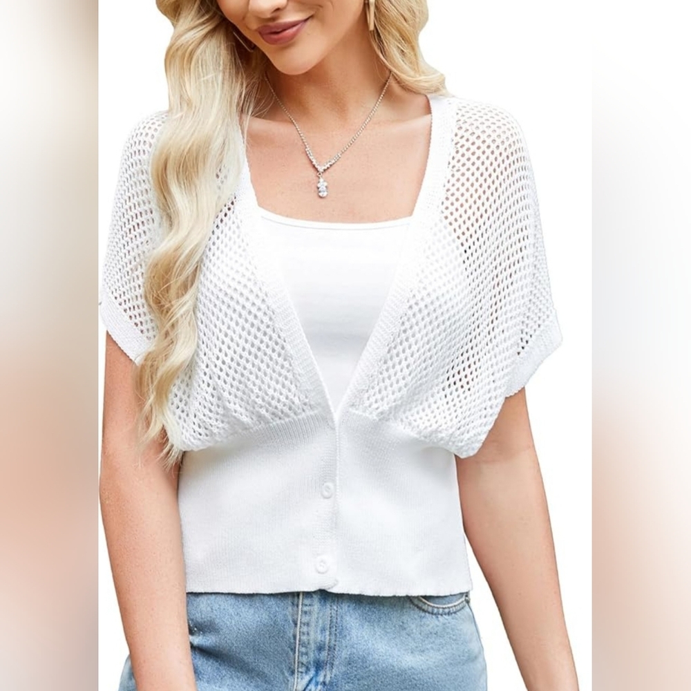 New Women's Short Sleeve Cardigan